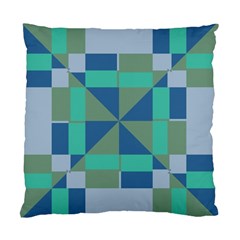 Green Blue Shapes Standard Cushion Case (two Sides)