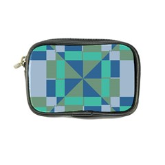 Green Blue Shapes Coin Purse by LalyLauraFLM