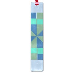 Green Blue Shapes Large Book Mark