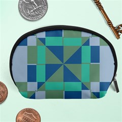 Green Blue Shapes Accessory Pouch