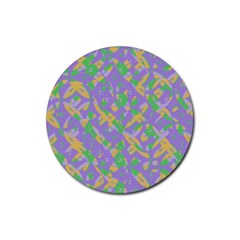 Mixed Shapes Rubber Coaster (round) by LalyLauraFLM