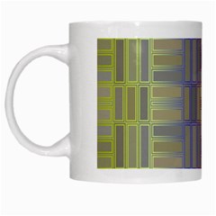 Gradient Rectangles White Mug by LalyLauraFLM