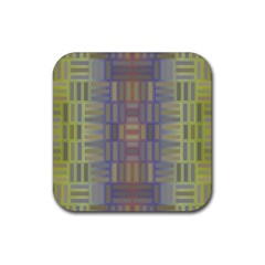 Gradient Rectangles Rubber Coaster (square) by LalyLauraFLM