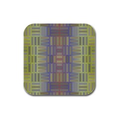 Gradient Rectangles Rubber Square Coaster (4 Pack)