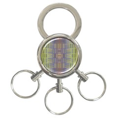 Gradient Rectangles 3-ring Key Chain