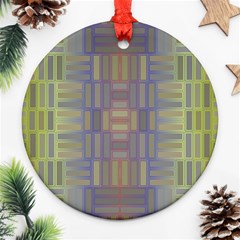 Gradient Rectangles Round Ornament (two Sides) by LalyLauraFLM