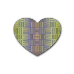 Gradient Rectangles Rubber Coaster (heart)