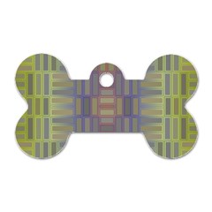 Gradient Rectangles Dog Tag Bone (two Sides)