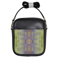 Gradient Rectangles Girls Sling Bag