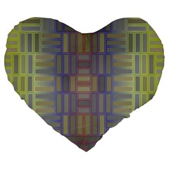 Gradient Rectangles Large 19  Premium Heart Shape Cushion