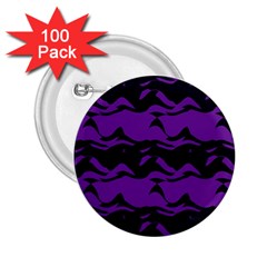 Mauve Black Waves 2 25  Button (100 Pack)