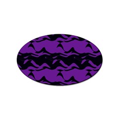 Mauve Black Waves Sticker Oval (100 Pack) by LalyLauraFLM