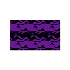 Mauve Black Waves Sticker Rectangular (100 Pack)