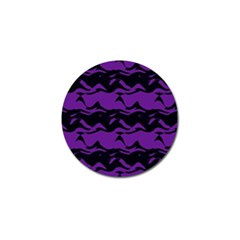 Mauve Black Waves Golf Ball Marker (10 Pack)