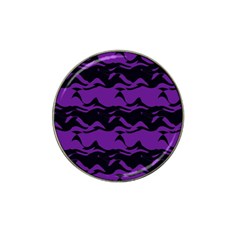 Mauve Black Waves Hat Clip Ball Marker by LalyLauraFLM