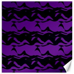 Mauve Black Waves Canvas 12  X 12 