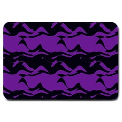 Mauve Black Waves Large Doormat