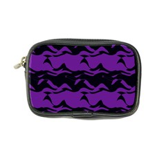 Mauve Black Waves Coin Purse by LalyLauraFLM