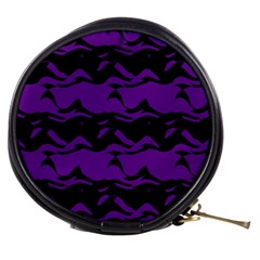 Mauve Black Waves Mini Makeup Bag by LalyLauraFLM