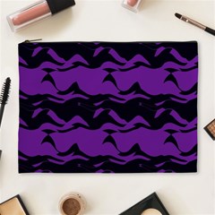 Mauve Black Waves Cosmetic Bag (xl)