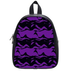 Mauve Black Waves School Bag (small)