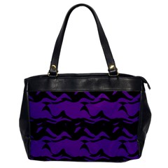 Mauve Black Waves Oversize Office Handbag