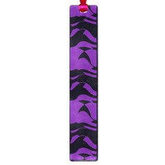 Mauve Black Waves Large Book Mark