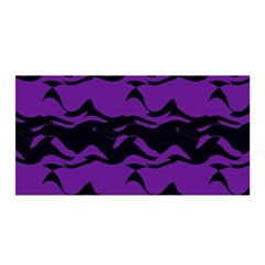 Mauve Black Waves Satin Wrap