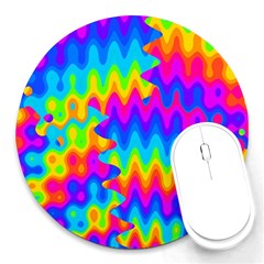 Amazing Acid Rainbow Round Mousepads