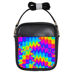 Amazing Acid Rainbow Girls Sling Bags by KirstenStar