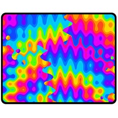 Amazing Acid Rainbow Double Sided Fleece Blanket (medium) 