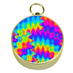 Amazing Acid Rainbow Gold Compasses by KirstenStar