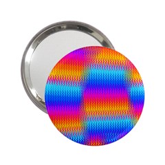 Psychedelic Rainbow Heat Waves 2 25  Handbag Mirrors