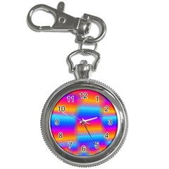 Psychedelic Rainbow Heat Waves Key Chain Watches by KirstenStar