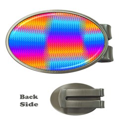 Psychedelic Rainbow Heat Waves Money Clips (oval) 