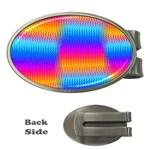 Psychedelic Rainbow Heat Waves Money Clips (Oval)  Front