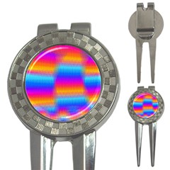 Psychedelic Rainbow Heat Waves 3-in-1 Golf Divots by KirstenStar