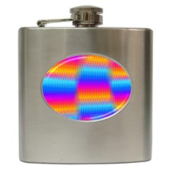 Psychedelic Rainbow Heat Waves Hip Flask (6 Oz) by KirstenStar