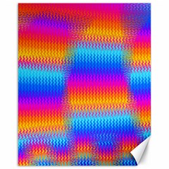 Psychedelic Rainbow Heat Waves Canvas 16  X 20   by KirstenStar