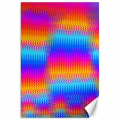 Psychedelic Rainbow Heat Waves Canvas 20  X 30   by KirstenStar