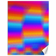 Psychedelic Rainbow Heat Waves Canvas 36  X 48   by KirstenStar