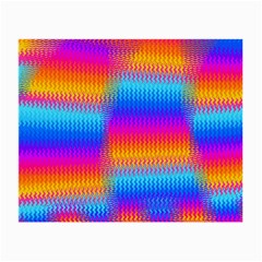 Psychedelic Rainbow Heat Waves Small Glasses Cloth (2-side) by KirstenStar