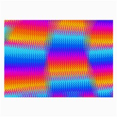 Psychedelic Rainbow Heat Waves Large Glasses Cloth by KirstenStar