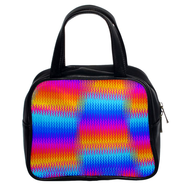 Psychedelic Rainbow Heat Waves Classic Handbags (2 Sides)