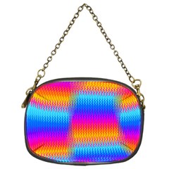 Psychedelic Rainbow Heat Waves Chain Purses (one Side)  by KirstenStar