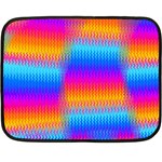 Psychedelic Rainbow Heat Waves Double Sided Fleece Blanket (Mini)  35 x27  Blanket Back