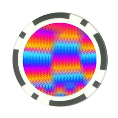 Psychedelic Rainbow Heat Waves Poker Chip Card Guards (10 Pack) 