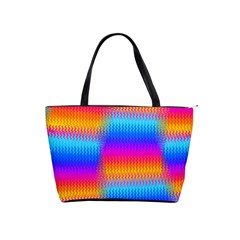 Psychedelic Rainbow Heat Waves Shoulder Handbags by KirstenStar