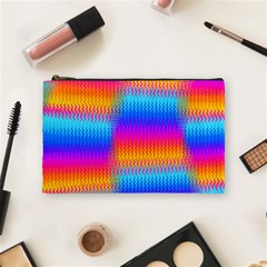 Psychedelic Rainbow Heat Waves Cosmetic Bag (medium) 