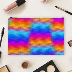 Psychedelic Rainbow Heat Waves Cosmetic Bag (large)  by KirstenStar